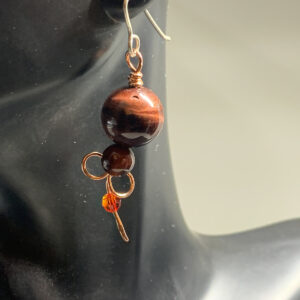 Tiger Eye "Rose" Earrings