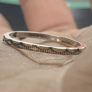 Stamped Silver Stacker Ring #1